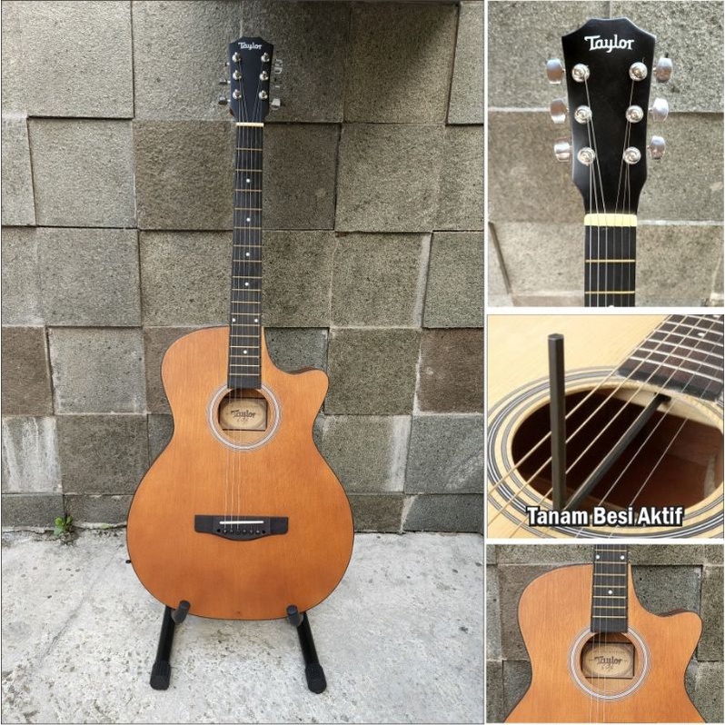 Gitar Akustik Elektrik tylor. tanam besi dual action. gratis packing kayu