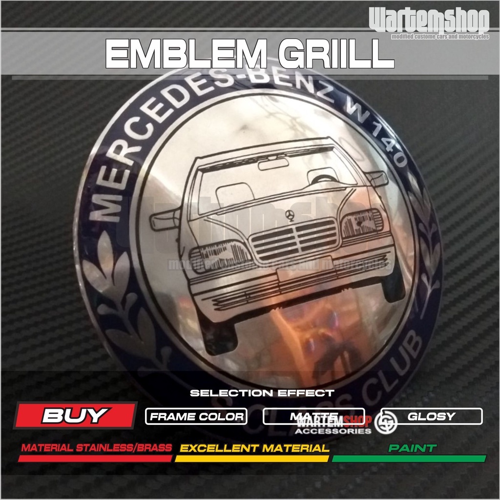 EMBLEM MOBIL STAINLESS GRILL MB W 140