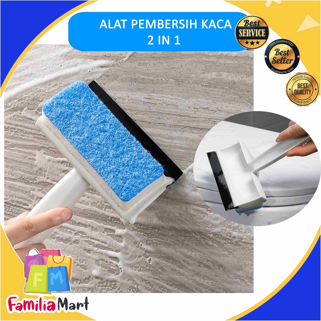 WIPER Pembersih Kaca 2 in 1 |Glass Brush Mirror Cleaner Wiper Cleaning