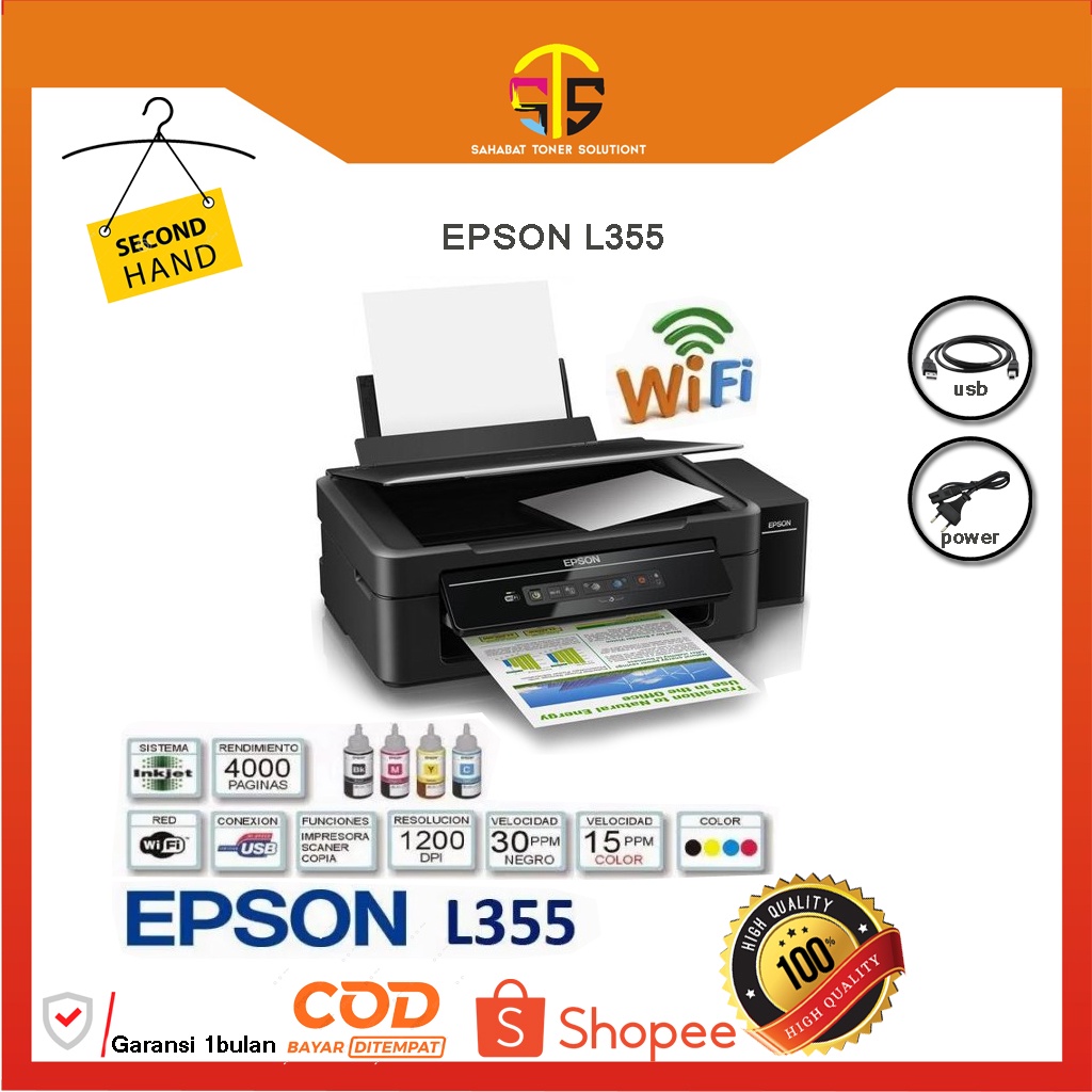 Printer Epson L355 wifi scan copy