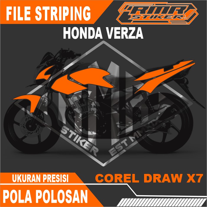 File Pola / Mentahan Striping Honda Verza