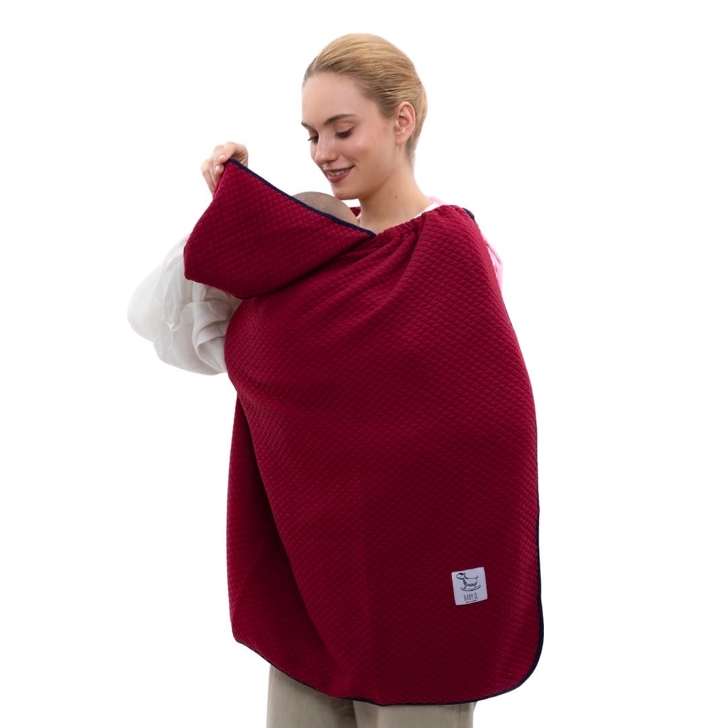Geosbaby_q Blanket Maroon Selimut Bayi 3in1