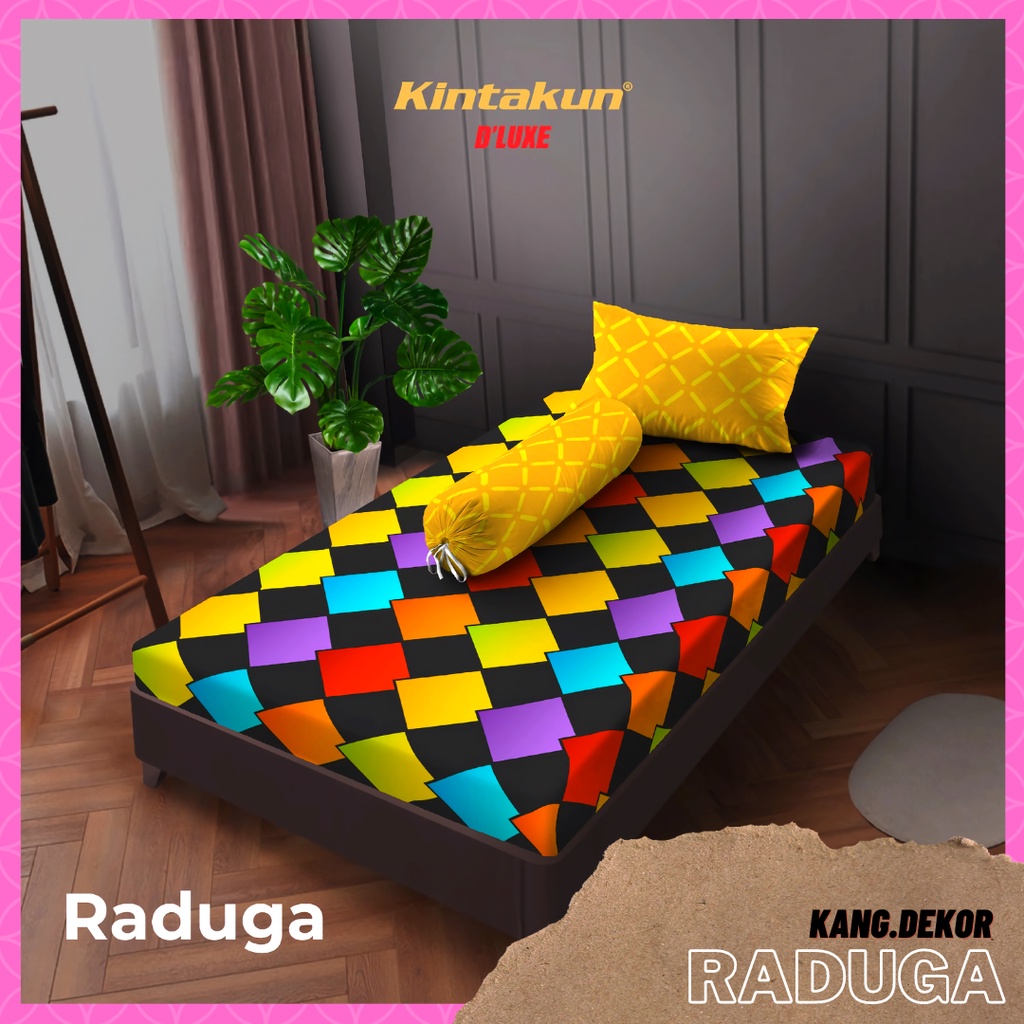 SPREI KINTAKUN D'LUXE MOTIF RADUGA 120x200 NO 3 SINGLE SEPREI CANTIK MURAH MOTIF TERBARU SEPRAI KAMAR TIDUR D’LUXE SEPREI AESTHETIC D LUXE KINTAKUN SEPRAI CANTIK SEPRE DLUXE PROMO ANTI LUNTUR MOTIF PLUS SARUNG BANTAL SPREI DEWASA ALAS KASUR SPREI ADEM