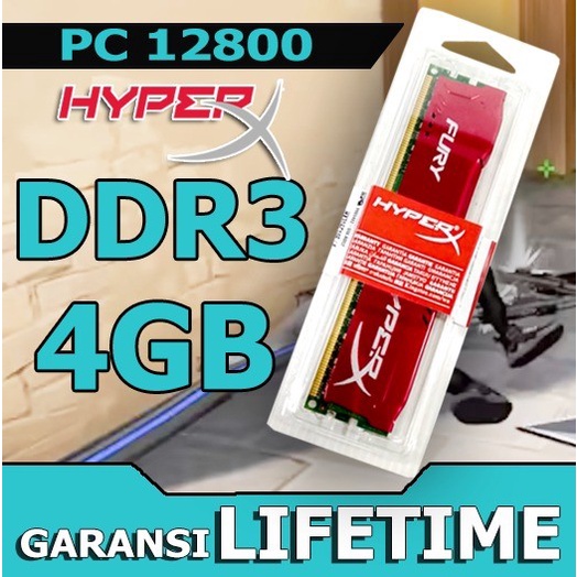 RAM MEMORY PC KOMPUTER DDR3 4GB PC 10600 12800 HYPER X