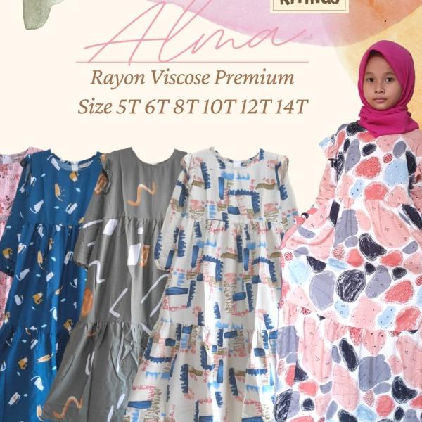 Gamis Katun Rayon Viscose Anak Tanggung