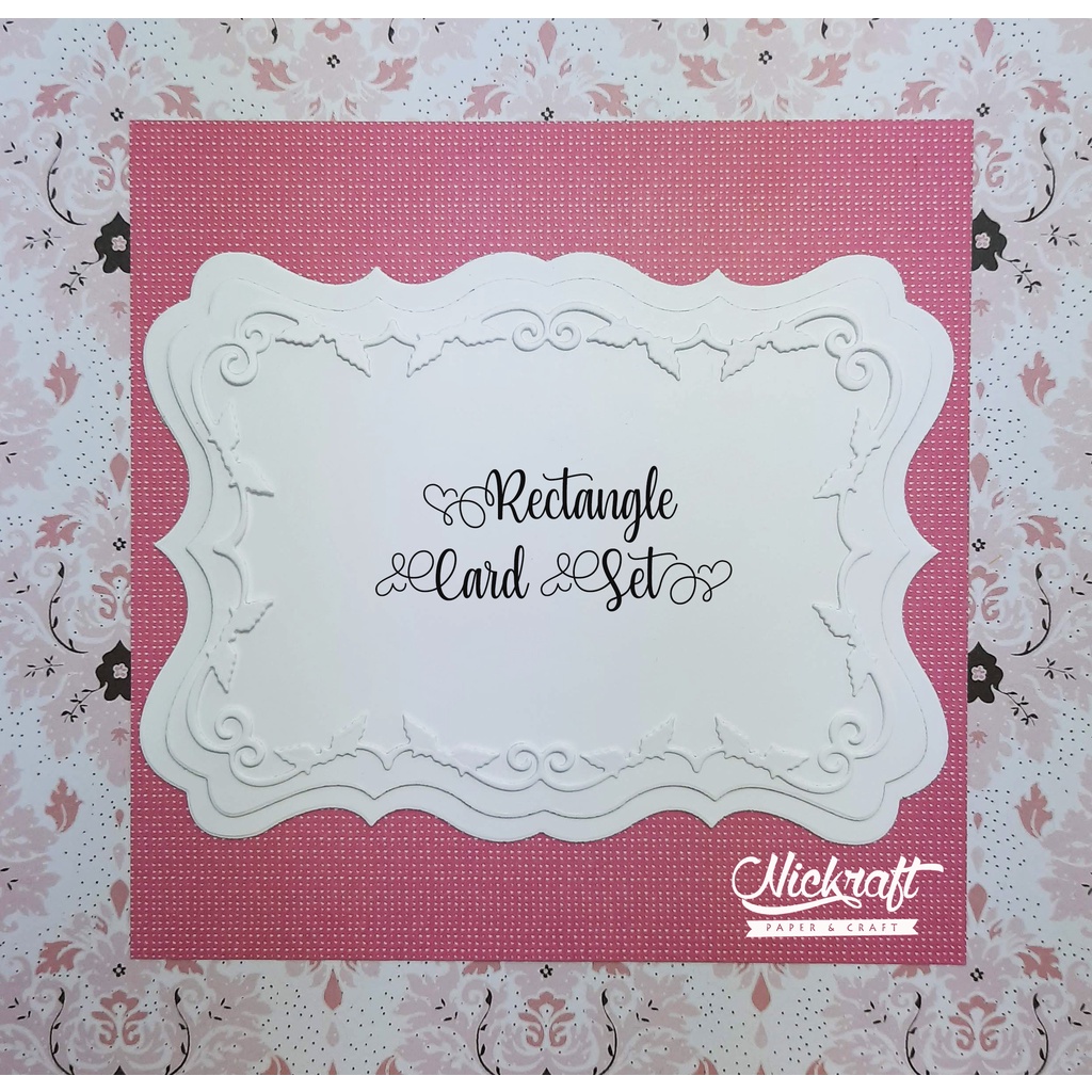 

RECTANGLE CARD SET - HIASAN SCRAPBOOK LABEL FRAME KOTAK