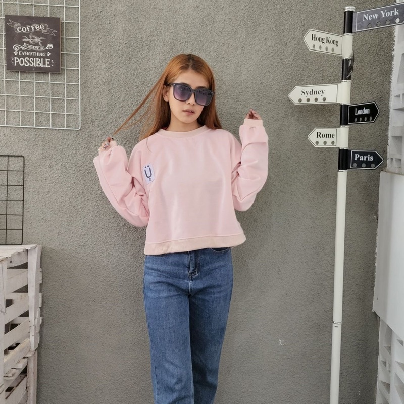 Sweater croope wanita U CROOPE baju crop wanita terbaru