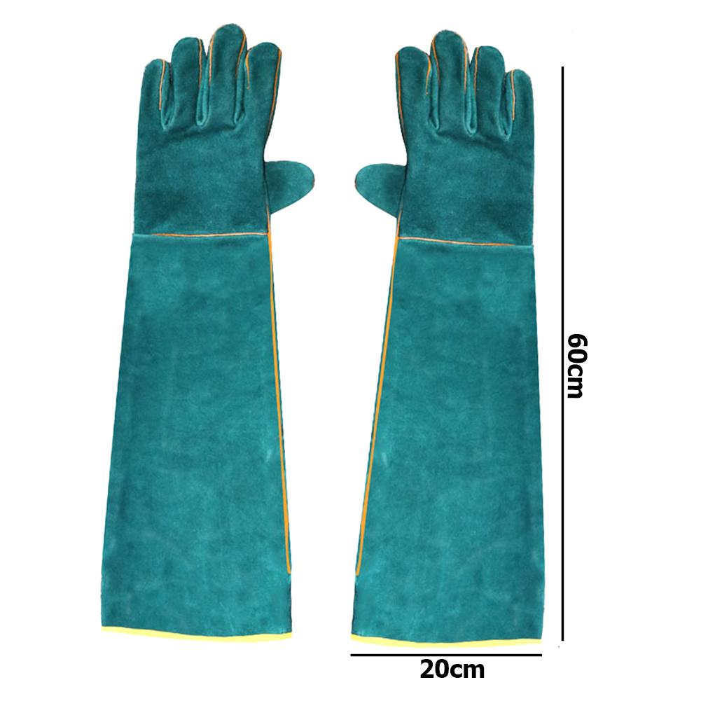 【60 CM】Sarung Tangan Kulit Tebal Anti Gigit Anti Scratch/Sarung Tangan Hewan/Reptile Protectiove Gloves/Sarung Tangan Pelindung Anti Gigit Panjang