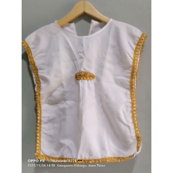 atasan anak perempuan tunik muslim putih 1tahun newborn preloved