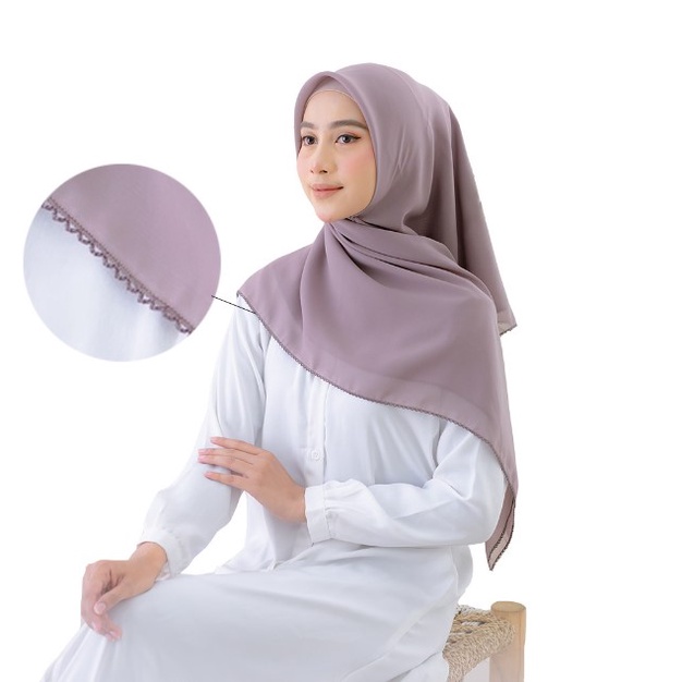 Kerudung Segi Empat Bella Square Picot Jilbab Segiempat Paris Polos Crochet Myoutfit Hijab Best Seller