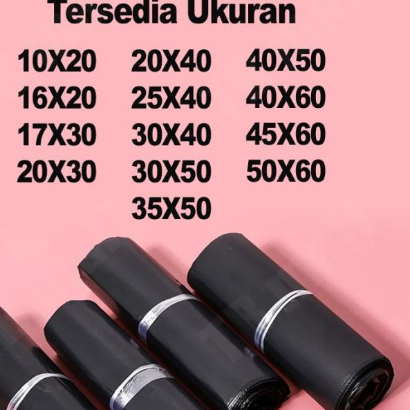 

Plastik Packing Polymailer LDPE Hitam 35X50CM Glossy isi 50pcs Tebal