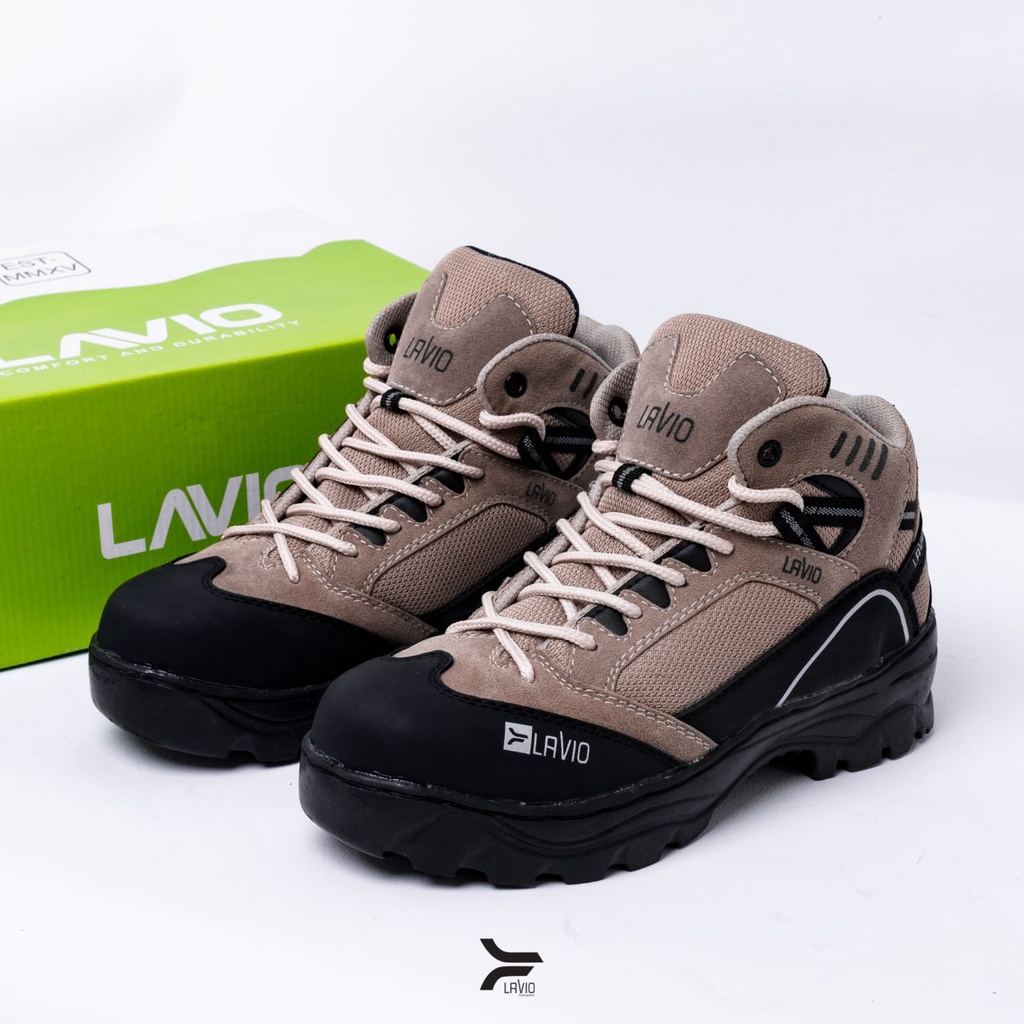 Sepatu Gunung Pria Wanita Lavio Original Premium High Quality Dengan Sefty Shoes Ujung Besi Kerja Proyek Outdoor Lapangan Cowok GALEN