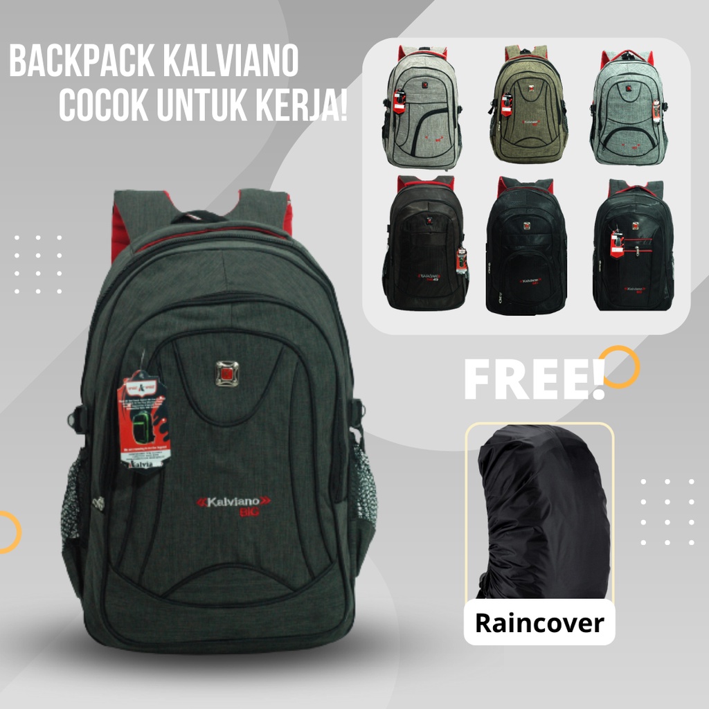 Tas Ransel Kerja Kantor Pria Tas Backpack Polo Kalviano Besar Tas Kerja Ransel Kerja Tas Pria