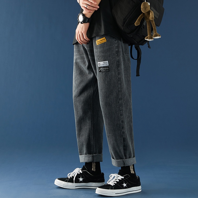 Celana Jeans Pria Celana Denim Celana Cowok Versi Dari Kaki Yang Ramping Pants N1971