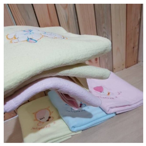 Handuk Bayi Lembut Ivory Bordir Halus Jumbo 110Cmx60Cm / Handuk Anak / Handuk Bayi Bordir Halus Handuk Warna