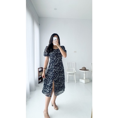 [ LittleBigCloth ] Florence Dress // Dress Midi Wanita Dress Floral Dress Bigsize Dress Petite ini