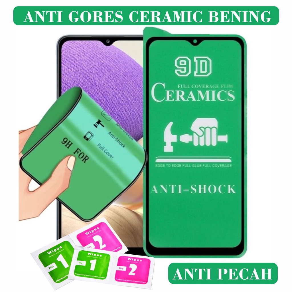 Tempered Glass Oppo F3 F5 F7 F9 F11 Plus Pro Ceramic 9D Ijo Anti Gores Bening Full