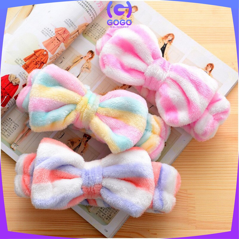 GOGO-C67-70 Bandana Masker / Bando Mandi Facial Headband Hairband Korea Model Pita Kelinci Kucing