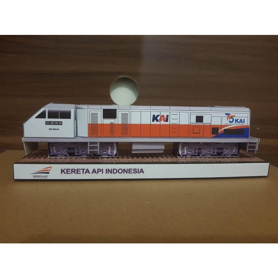 Miniatur papercraft kereta api indonesia kertas CC203