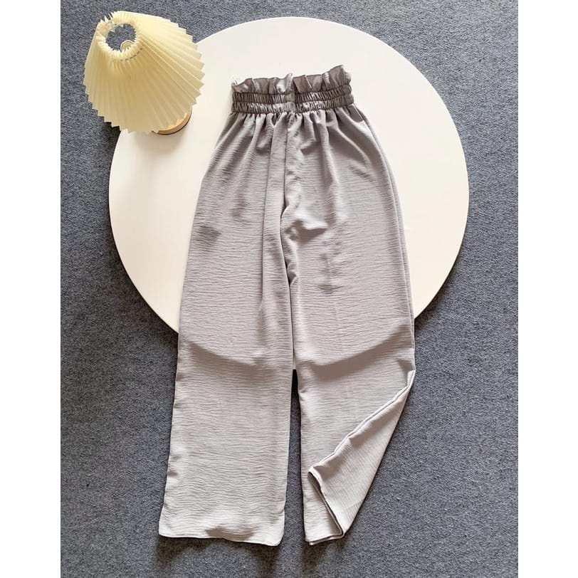 BEFAST - ZEC OOTD kulot LIAM / Corla Kulot CRINCLE Highwaist / Celana Panjang Keluaraan Terbaru / Pakaian Casual Wanita Remaja / Celana Kulot Polos Formal / Fashion Kekinian Remaja ABG / Celana Kulot banyak Warna Trendy / Outfit Wanita Kerja