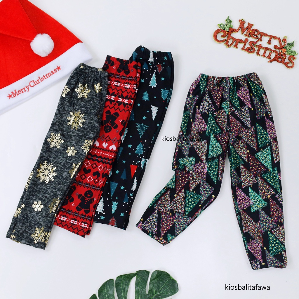 [KATUN KOREA] SPESIAL CHRISTMAS Legging Cecilia uk 1-2 tahun PREMIUM IMPORT / Celana Leging Anak Perempuan IMPORT