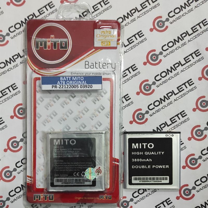 BATERAI MITO BA-00034 | BATT MITO BA00034 | BATERAI MITO A78 ORIGINAL