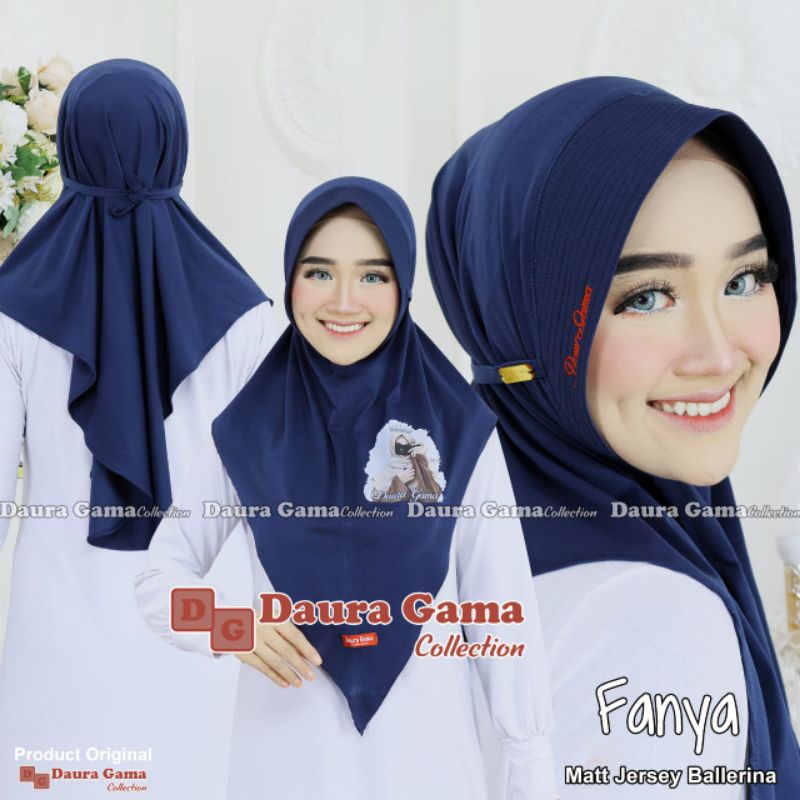 [Ori Dauragama] FANYA••hijab instan Jersey bellerina••hijab pet tali