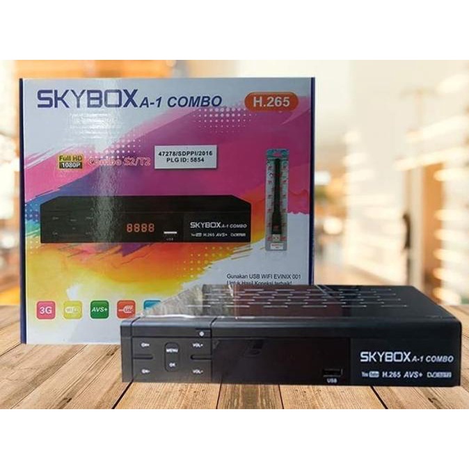 STB Digital / Skybox A1 Combo HD - Receiver Parabola DVB-S2 dan Set Top Box DVB-T2 Non COD
