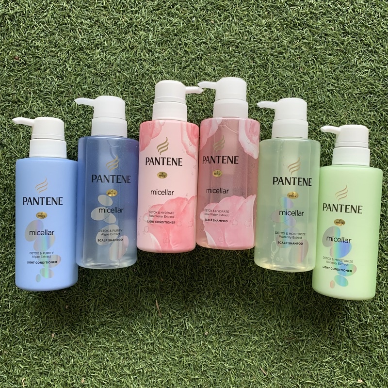 Pantene Shampo dan Conditioner Micellar Rose Water & Algae Extract (Cleanse & Hydrate / Detox & Puri