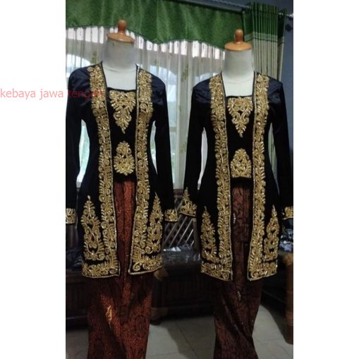 Kebaya pengantin kutubaru bludru pendek full payet Kebaya Bludru