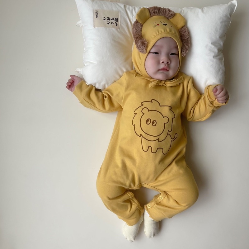 Lion jumpsuit bayi laki laki kostum singa