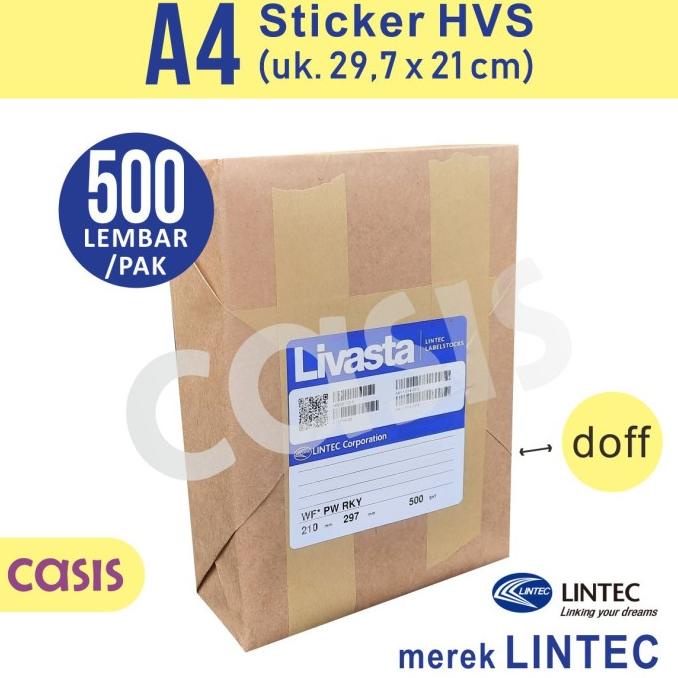 

kertas stiker hvs A4 isi 500 lbr - lintec - CASIS