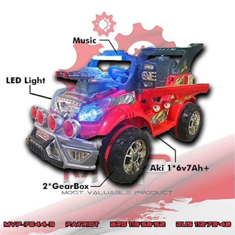 PROMO MVP7466-3 Patriot Kendaraan Anak Mainan Mobil Mobilan Aki