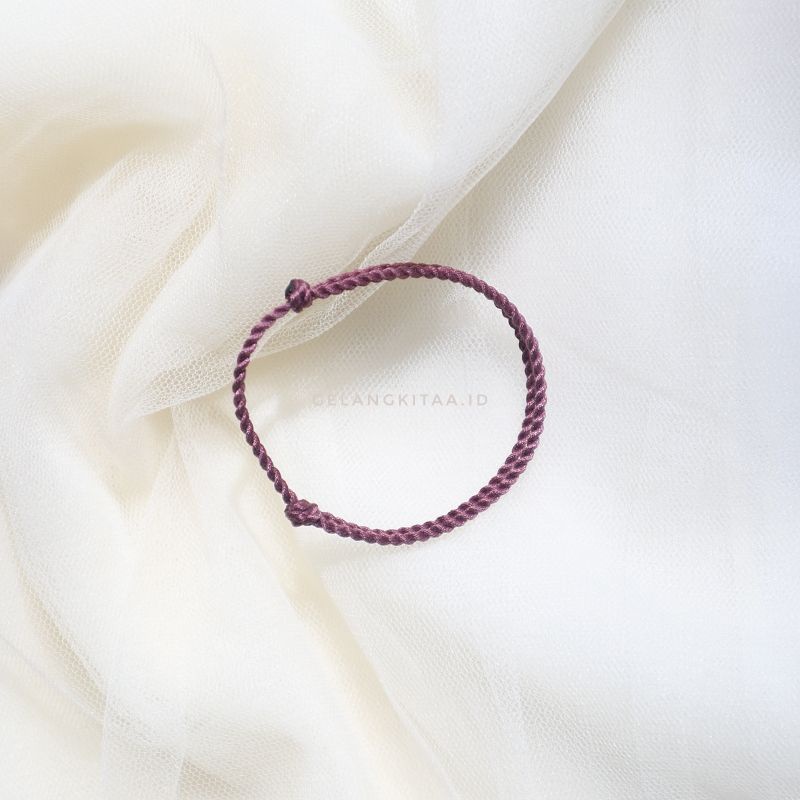 Simple Twist Purple - Gelang Simple Model Sliding Tali Katun Unisex Allseize