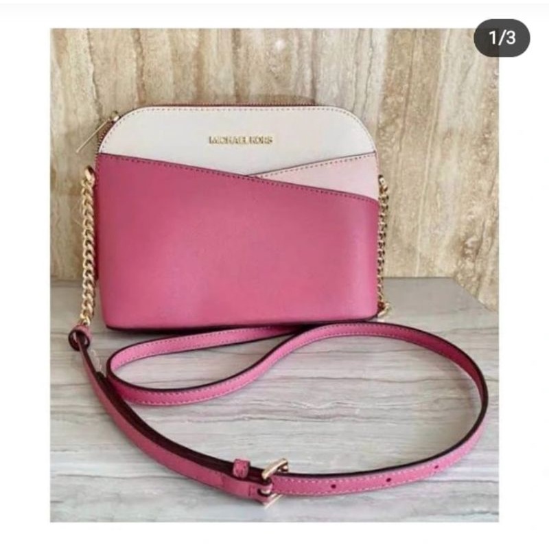 Tas MK Jet Set Travel Dome Crossbody Rosewood Multi