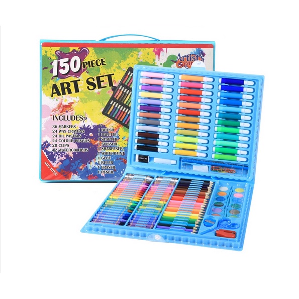 BB7 - Alat Tulis Set Crayon Set 150Pcs Pensil Warna Alat Lukis Oil Pastel Crayon Set