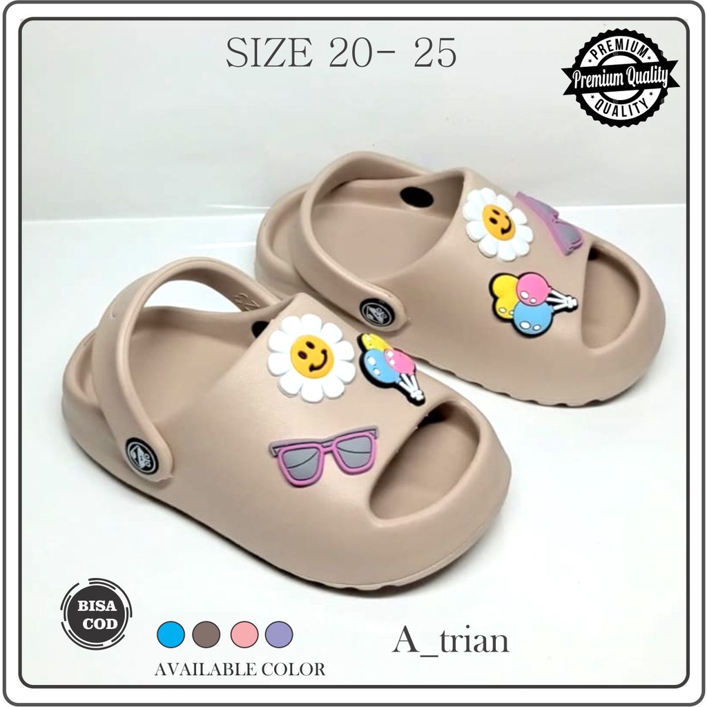 SENDAL BAIM SELOBONG MOTIF BARU / SENDAL BAIM ANAK PEREMPUAN / SENDAL BAIM ANAK ANAK