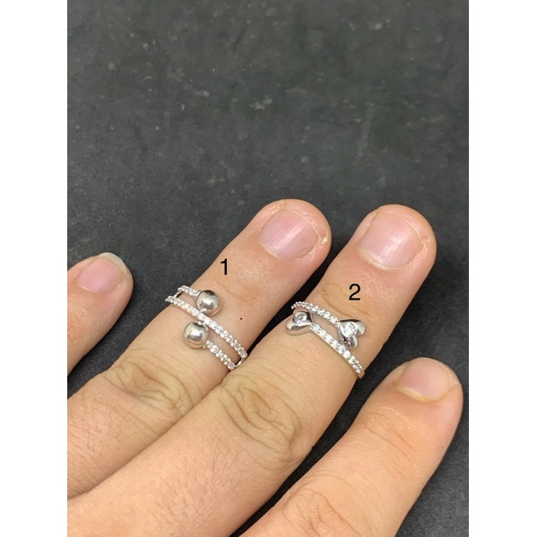 Cincin emas asli kadar 750 mas putih model fancy