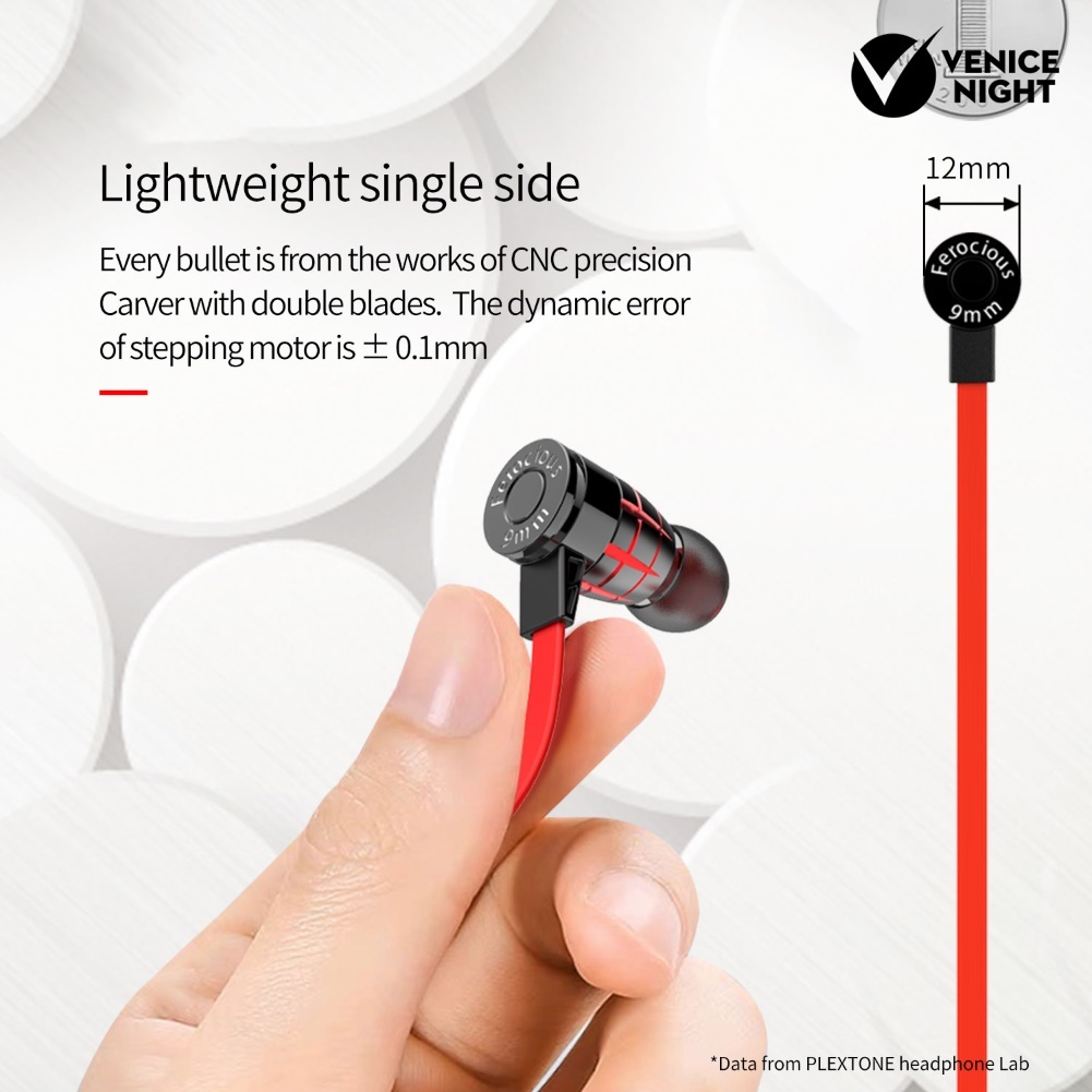 (VNEP) (Berkabel) Plextone G25 3.5mm In-Ear Bass Stereo Earphone Headset Gaming untuk Ponsel PC