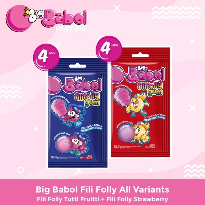 

TERLARIS Big Babol Fili Folly All Variants - 8 pcs /PERMEN LUNAK/PERMEN VIRAL/PERMEN MILO/PERMEN YUPI/PERMEN JADUL/PERMEN KARET