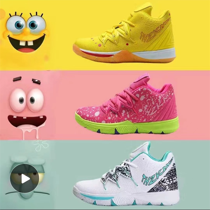 40-44 SEPATU BASKET NBA superstar KYRIE irving 5 basketball shoes Spongebob  Patrick Octopus non-sli