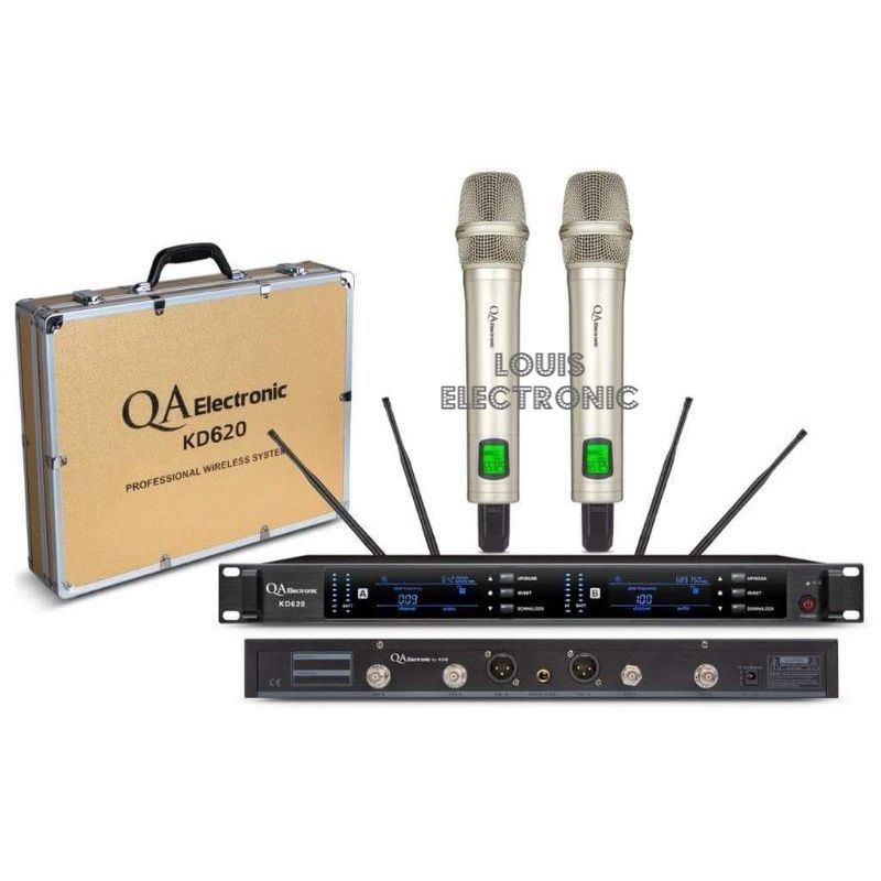 Mic Microphone Wireless QA Electronic KD620 KD 620 ORIGINAL By RDW Free Koper