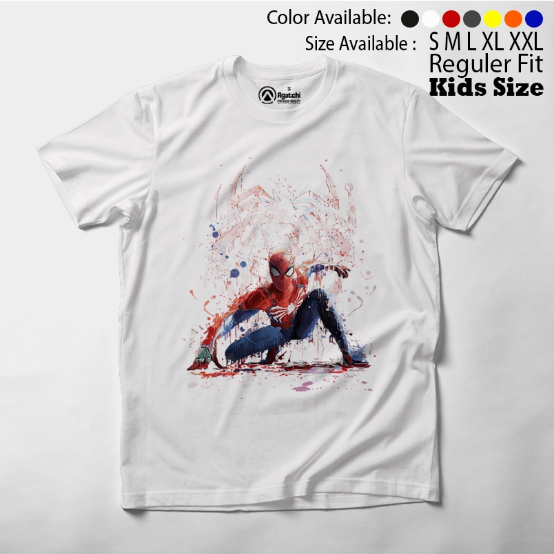 Baju Kaos Atasan Anak Laki - Laki Motif Spiderman V2