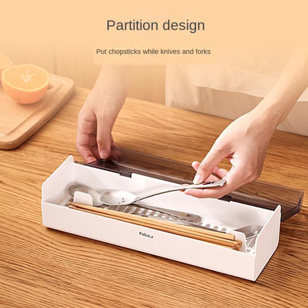 Solighter Tempat Sumpit Garpu Sendok Tahan Lama Organizer Alat Dapur Cutlery Dryer Drainer Shelf