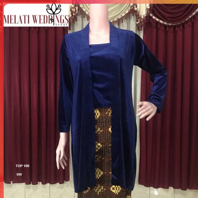 Kebaya Wanita Bludru Kebaya bludru | kebaya bludru panjang model kutubaru | kebaya bludru polos Keba