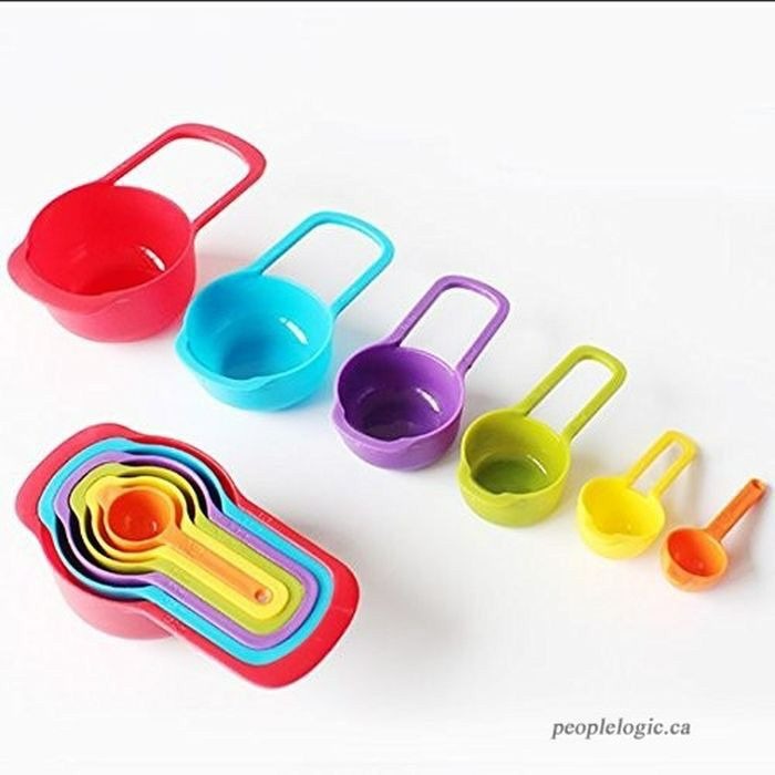 Sendok Takar Tepung 6 in 1 Sendok Takar Set WARNA WARNI Ukur Measuring Spoon Measuring Cup Takaran 6in1/Sendok Tepung Takar Alat Besar BIG