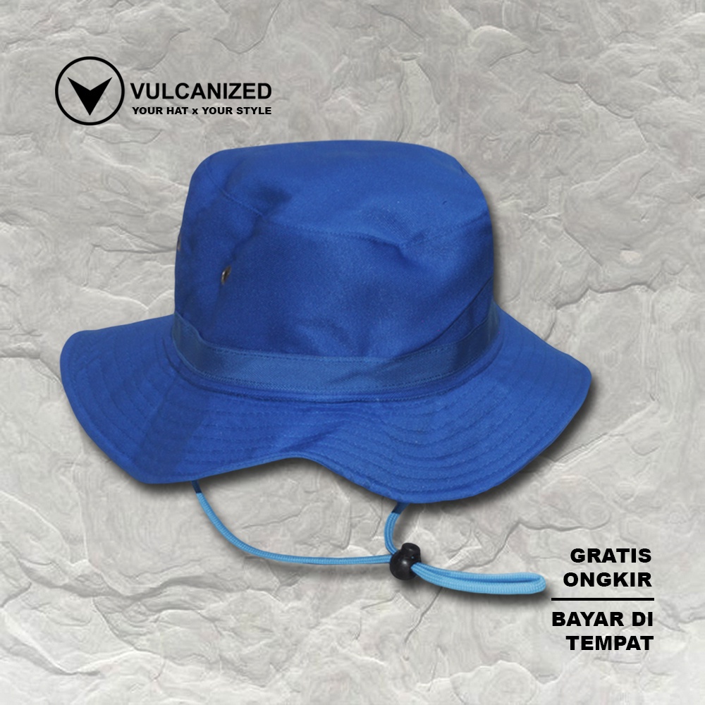 TOPI PANTAI BUCKET HAT POLOS DISTRO PRIA WANITA BAHAN DENIM RAFEL