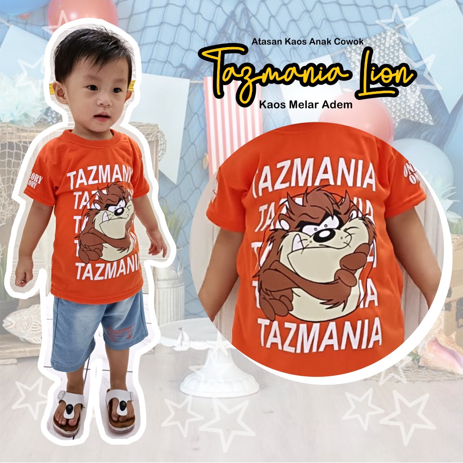 Atasan Kaos Anak Laki-Laki Tazmania Lion CKids