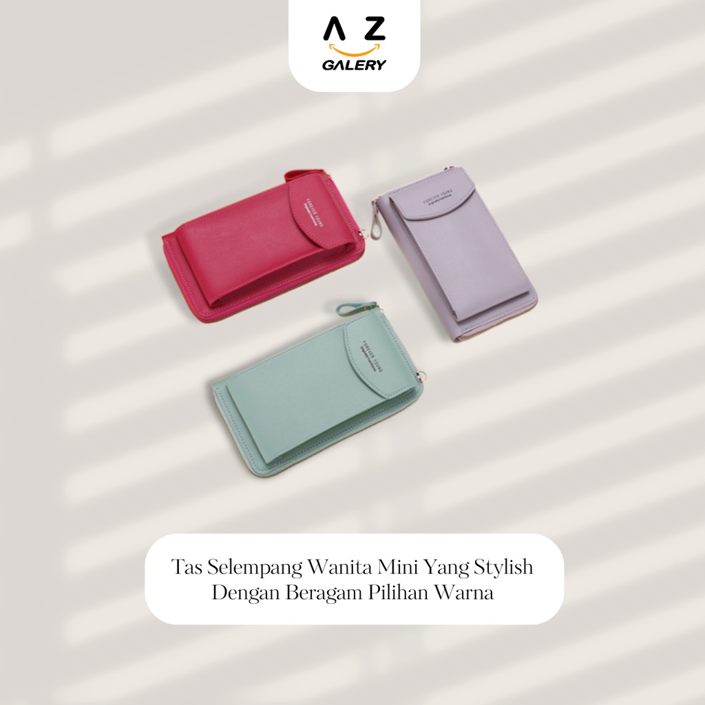 Tas Selempang Wanita Mini Dompet Pocket Tempat Hp Sling Bag Women PU Import Tas Bahu Shoulder Bag Hand Bag Wanita Cewek Fashion Elegan Simple Model Terbaru Kulit korea tas selempang wanita kekinian Azgalery T227