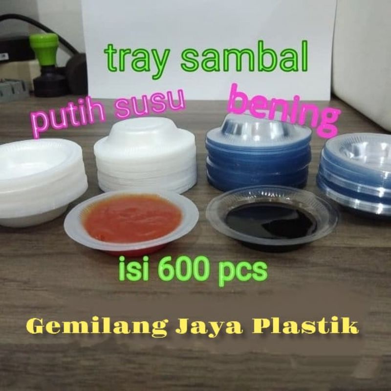 Mika Tray Sambal Saos Kecap / Cup Sambel Saos Mayones Isi 600pcs